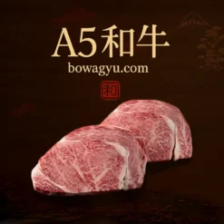 Premium Japanese A5 Wagyu Ribeye steak with rich marbling, rib cut