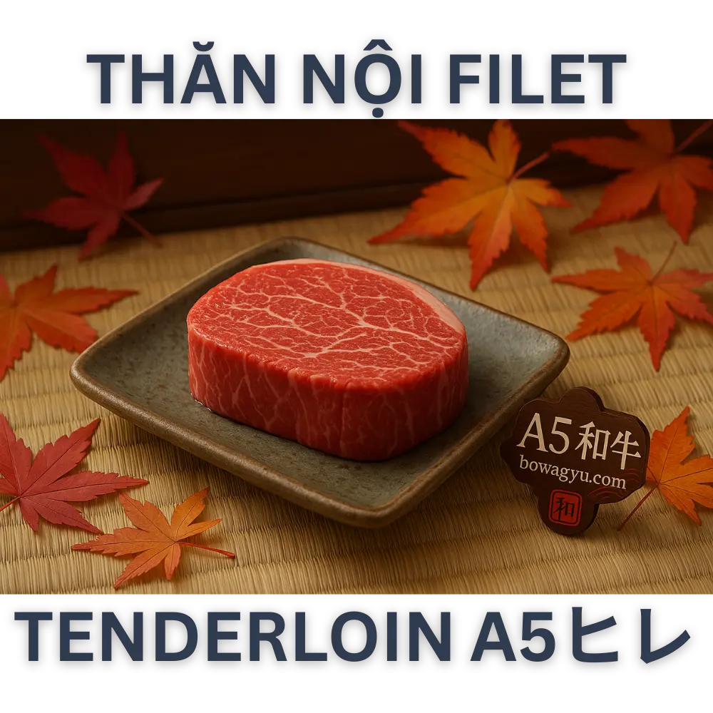 Japanese A5 Wagyu Tenderloin (Filet / Hire / Shatoburian) 🛒 Where to Buy Japanese A5 Wagyu in Vietnam Looking for where to buy A5 Wagyu in Vietnam? BoWagyu.com offers: Certified Japanese A5 Wagyu with traceable origin Delivery in Ho Chi Minh City and Hanoi Trusted supplier of Wagyu A5 for sale Vietnam