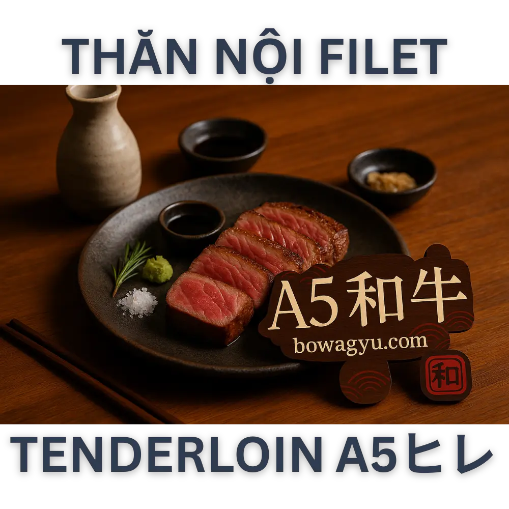 Japanese A5 Wagyu Tenderloin (Filet / Hire / Shatoburian) 👅 Tasting Experience Compared to other premium cuts like Kobe beef (神戸牛), the Japanese Wagyu A5 filet has a naturally sweeter flavor and a finer balance of fat and lean meat. Its luscious marbling guarantees a luxurious, melt-in-your-mouth sensation, and its subtle umami brings joy to every bite. The result? A truly indulgent luxury beef experience.