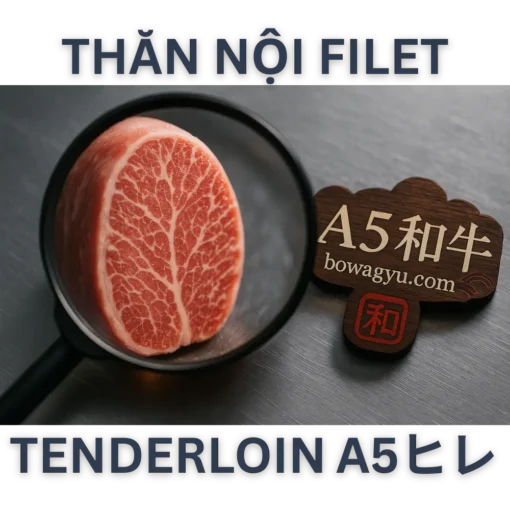 📦 A5 Wagyu Filet Details & Specifications Attribute Description Product Name Japanese A5 Wagyu Tenderloin (Filet / Hire / Shatoburian) Japanese Names A5和牛ヒレ / A5和牛フィレ Brand Hitachi-Gyu (常陸牛) – Mizuho Farm Origin Ibaraki Prefecture, Japan Weight Options 500g – 1kg Packaging Vacuum-sealed and flash-frozen Storage Keep frozen at -18°C Shelf Life 24 months from the manufacturing date Grade A5 grade Wagyu – A5ランク