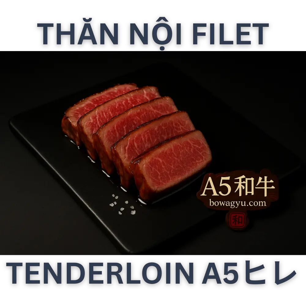 Japanese A5 Wagyu Tenderloin (Filet / Hire / Shatoburian) 🚚 Ordering & Delivery Policy Order via website, WhatsApp, Zalo, or hotline: 0878 887 778 Free shipping for HCMC orders above 2 million VND 100% returns for mislabeling or damage