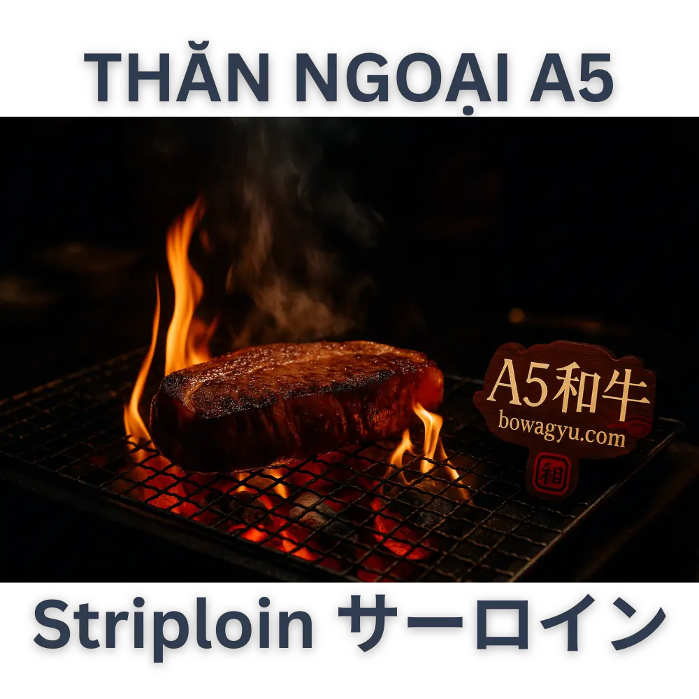 Thăn Ngoại Bò Wagyu A5 Nhật Bản (Striploin / Sāroin) – Hàng Đấu Giá Gợi ý cách nấu bò Wagyu A5: đơn giản nhưng tinh tếLẩu Sukiyaki Mì Udon bò Wagyu Nướng Teppanyaki kiểu Nhật