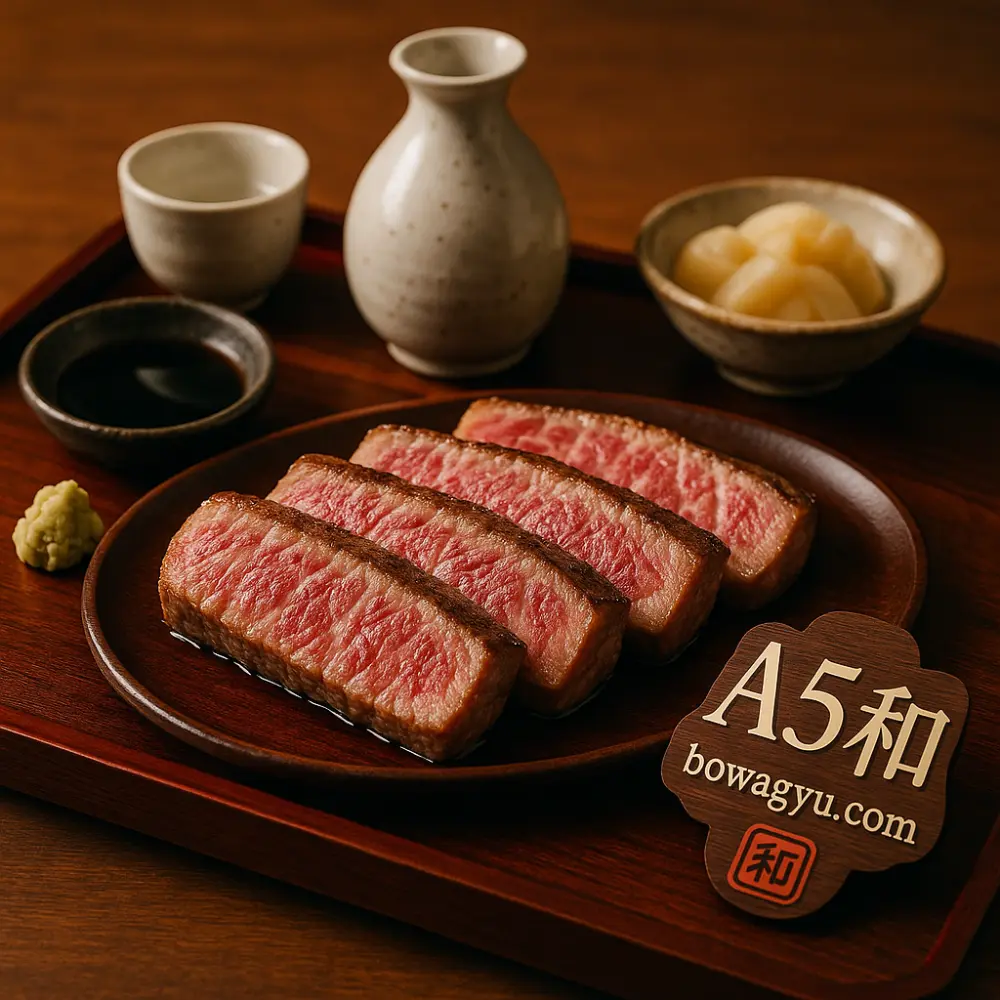 Thăn Ngoại Bò Wagyu A5 Nhật Bản (Striploin / Sāroin) – Hàng Đấu Giá Công thức chế biến bò Wagyu A5 ngon khó cưỡng tại nhàÁp chảo nóng dầu ô-liu nguyên chất Nêm nhẹ gia vị Phục vụ với rượu vang đỏ hoặc wasabi Nhật